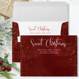 Söt julskript, Röda och Guld Glitter