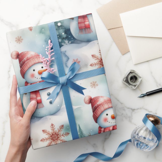 Söt Julsnögubbe  Presentpapper (Gifting)
