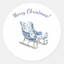Söt julsticker runt klistermärke
