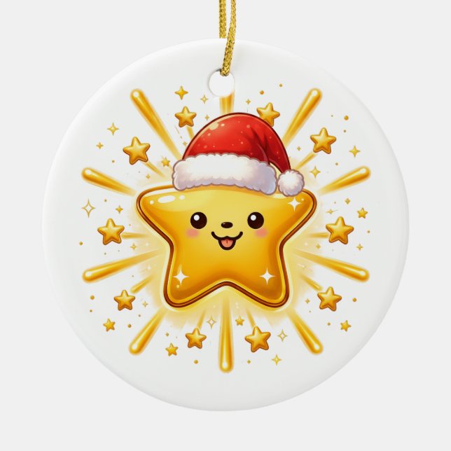 Söt julstjärna ornament (Framsidan)