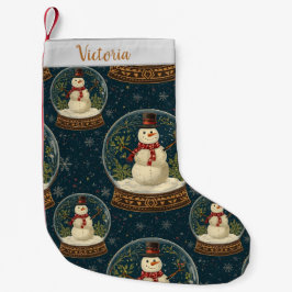 Söt julstrumpa med snöman