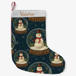 Söt julstrumpa med snöman