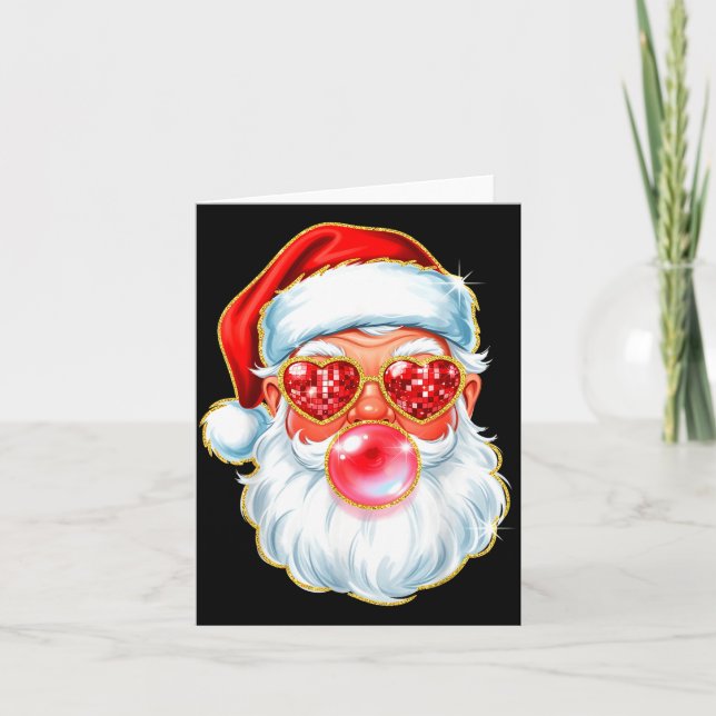 Söt jultomte-bubblegum för kvinnor tonåring små fl kort (Framsida)
