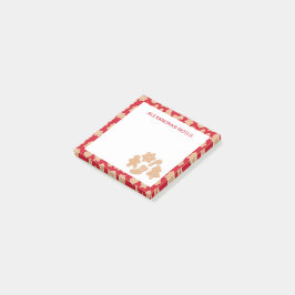 Söt jultomte Cookies Mönster Post-it Block