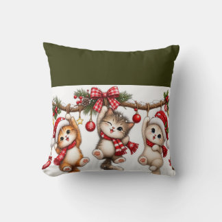 Söt jultomte festlig juldesign kudde