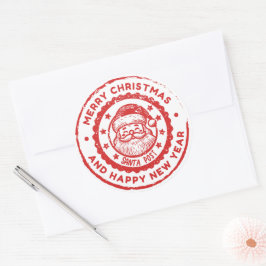 Söt jultomte – Festlig juldesign Runt Klistermärke