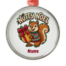 Söt jultomte-figur av ekorre, Nutty Noel