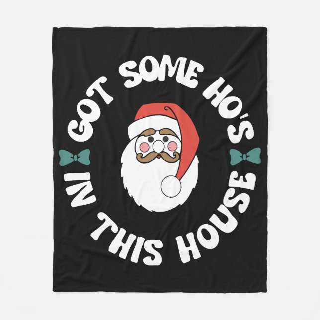 Söt jultomte  fleecefilt (Framsidan)
