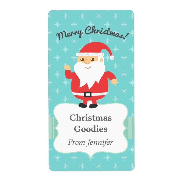 Söt jultomte Glad och God Jul Fraktsedel (Framsidan)