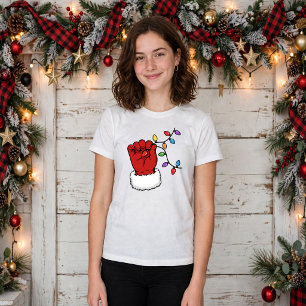 Söt jultomte handsk jul t-shirt för flickor