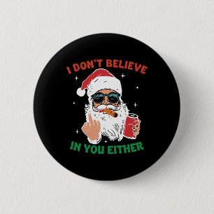 Söt jultomte jul rolig jag tror inte på dig knapp