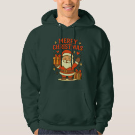 Söt jultomte julkonst – God Jul Hoodie
