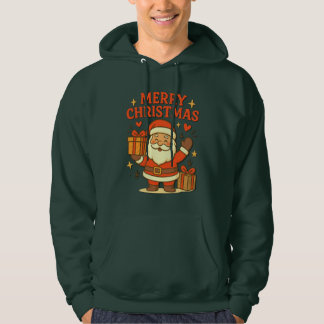 Söt jultomte julkonst – God Jul Hoodie