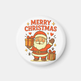 Söt jultomte julkonst – God Jul Magnet