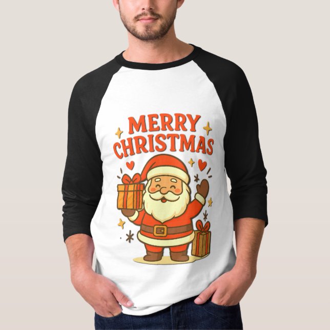 Söt jultomte julkonst –  God Jul T Shirt (Framsida)