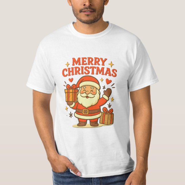Söt jultomte julkonst –  God Jul T Shirt (Framsida)
