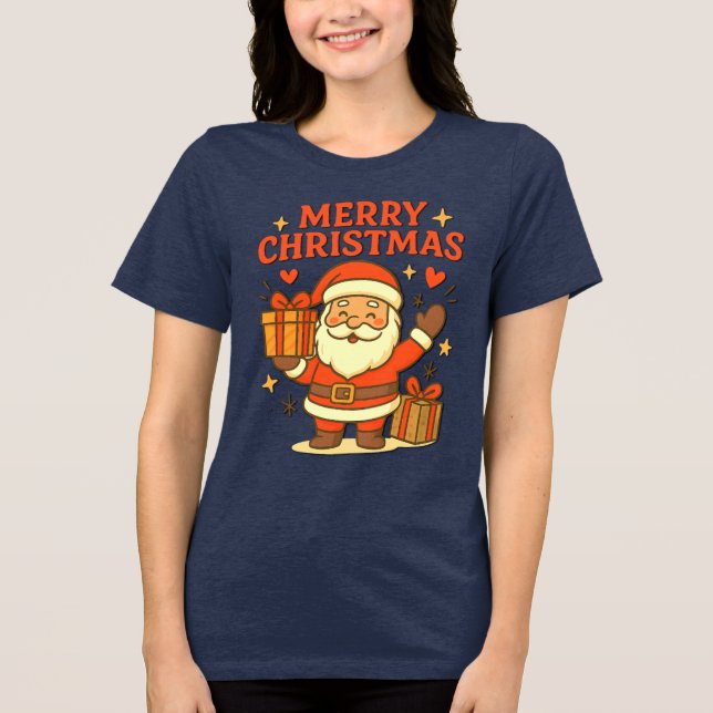 Söt jultomte julkonst –  God Jul T Shirt (Framsida)