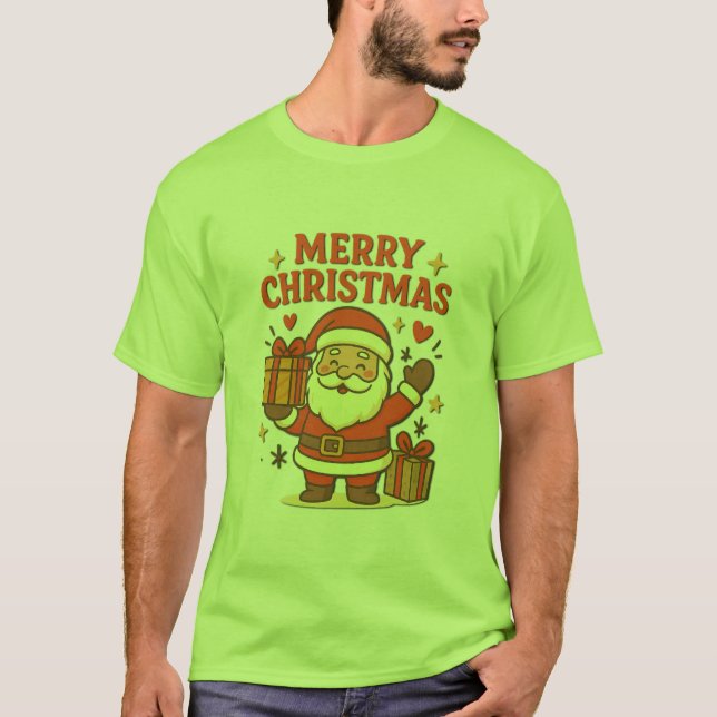 Söt jultomte julkonst –  God Jul T Shirt (Framsida)