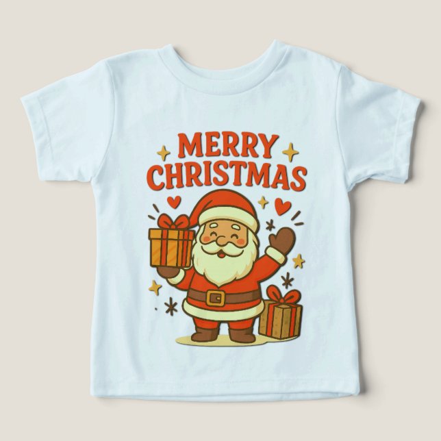 Söt jultomte julkonst –  God Jul T Shirt (Design Framsida)