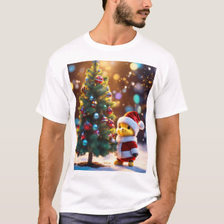 Söt jultomte julkonst t shirt