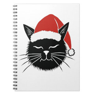 Söt jultomte kattälskare jul män kvinnor barn t-sh anteckningsbok