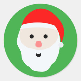 Söt jultomte klassisk rund sticker runt klistermärke