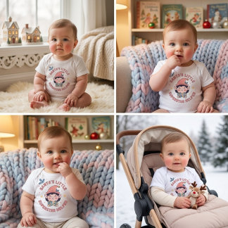 Söt jultomte liten superstjärna hjälpare t shirt