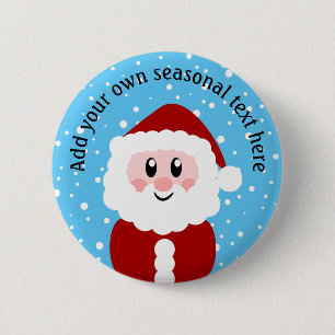 Söt jultomte personlig knapp