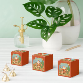 Söt jultomte & tomtenissar Nyår Holiday Card Presentaskar