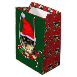 Söt jultomte valp Rottweiler jul