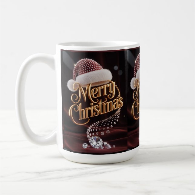Söt jultomtehatt & typografi kaffemugg (Vänster)