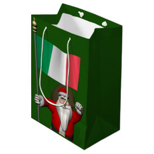 Söt Jultomten med Flagga av Italien