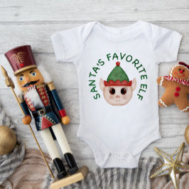 Söt jultomtes favorit tomte jul baby bodysuit t shirt
