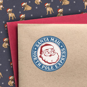 Söt jultomtesigel Norra Polcirkel godkänd etikett
