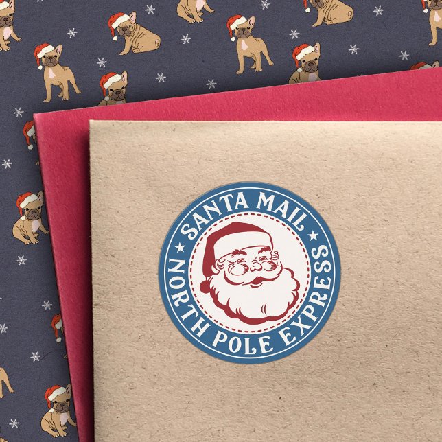 Söt jultomtesigel Norra Polcirkel godkänd etikett (Skapare uppladdad)