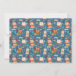 Söt jultröja för hundar mönster julkort