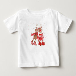 Söt jultröja med renar – mysig 3D T Shirt