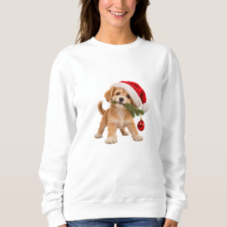 Söt jultröja med Santa-valp T Shirt