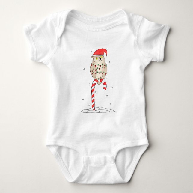 Söt juluggla t-shirt (Framsida)