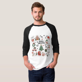 Söt juluppsättning för vinter t shirt