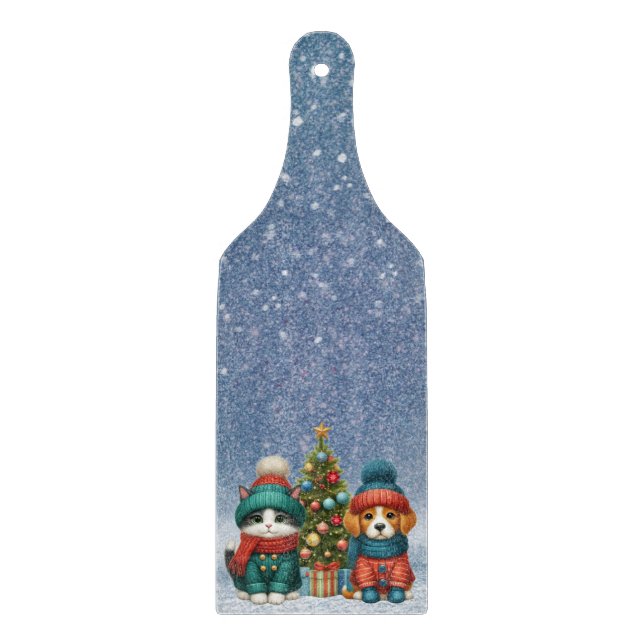 Söt julvalp & kattunge (Framsidan)