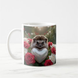 Söt junepiggsvin med pärlhjärta kaffemugg