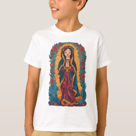 Söt jungfru av Guadalupe barn t-shirt