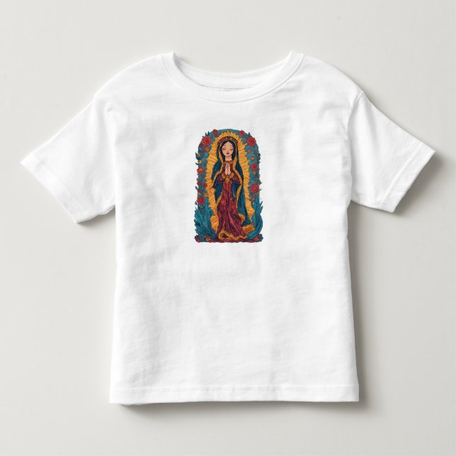 Söt jungfru av Guadalupe barn T-shirt (Framsida)
