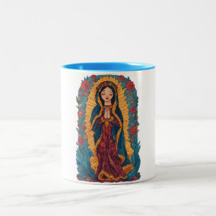 Söt jungfru av Guadalupe kaffemugg
