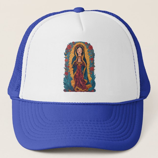 Söt jungfru av Guadalupe-lastbilsförare hatt Keps (Framsida)
