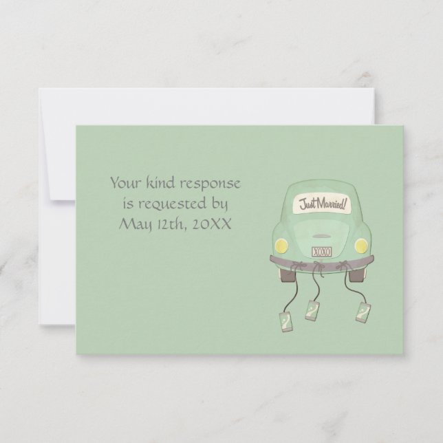 Söt Just Sammansatt Bröllop Svarar Inbjudningar (Framsida)