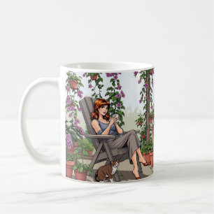 Söt Kaffe, Hund och växter Kaffemugg