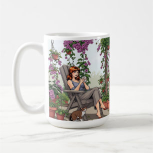 Söt Kaffe, Hund och växter Kaffemugg