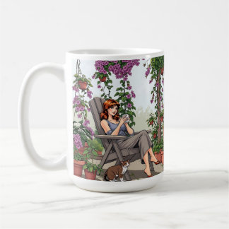 Söt Kaffe, Hund och växter Kaffemugg